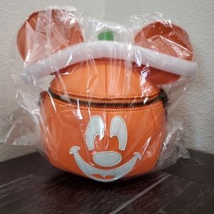 Disney Loungefly Mickey O Lantern Pumpkin Crossbody Halloween Purse Mickey Mouse